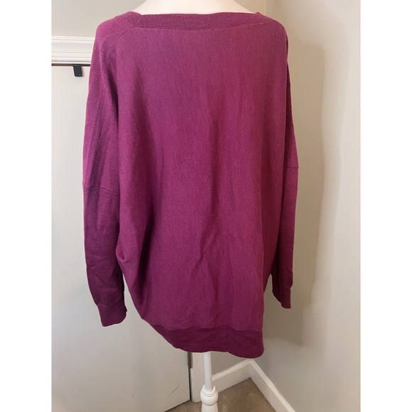 Eileen Fisher Merino Wool Magenta Pink High Low Sweater Large Spring - Picture 5 of 9